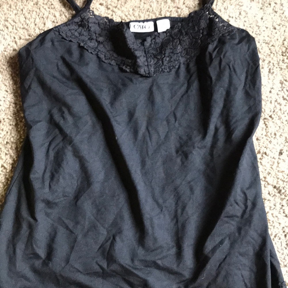 Blank tank top with lace